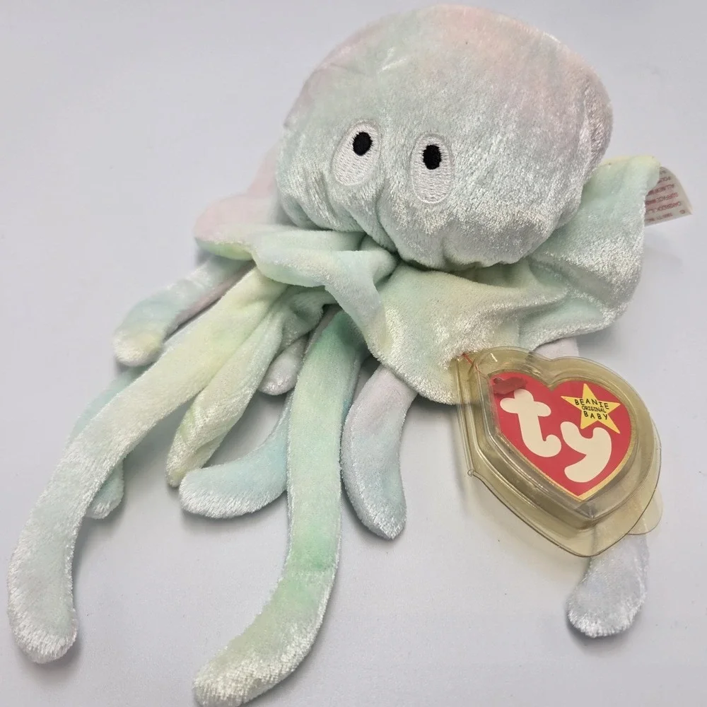 Ty Beanie Baby‎ Goochy the Jellyfish DOB November 18, 1998 Tag Protector